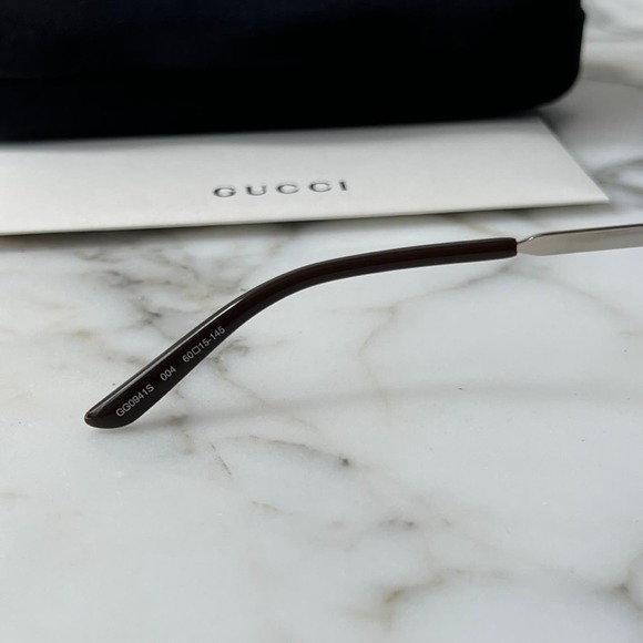 NEW Gucci GG0941S Silver Logo Mirror Aviator Sunglasses - Picture 12 of 12